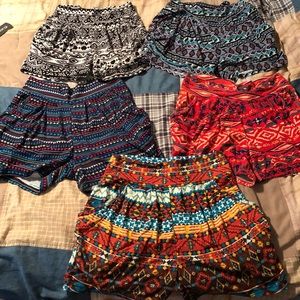 Lot of 5 super soft shorts w/pockets